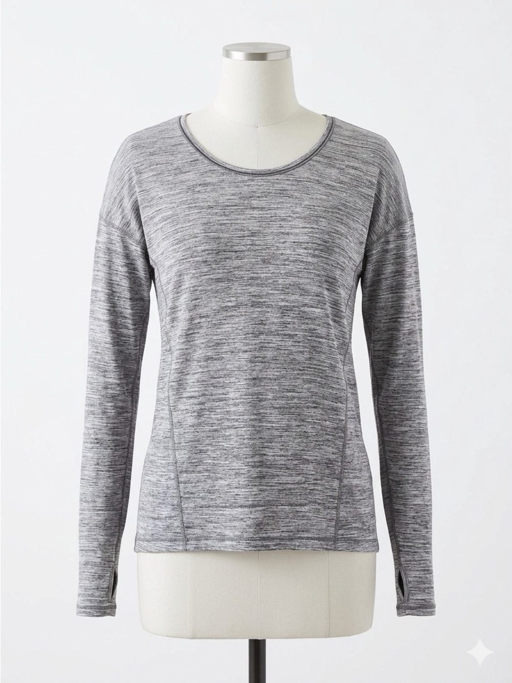 Lululemon Women's Sweat Embraced Long Sleeve Heather Grey Tee